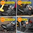 thumbnail image 3 of Steel Toe Safety Shoes for Men Women Lightweight Work Sneakers Non-Slip Industrial Work Shoes Construction Boots, 3 of 9