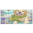 thumbnail image 4 of WOBOGO Golden Retriever Acrylic Pen Holder 4 Compartments Clear Pencil Organizer Makeup Brush Storage Case, 4 of 7