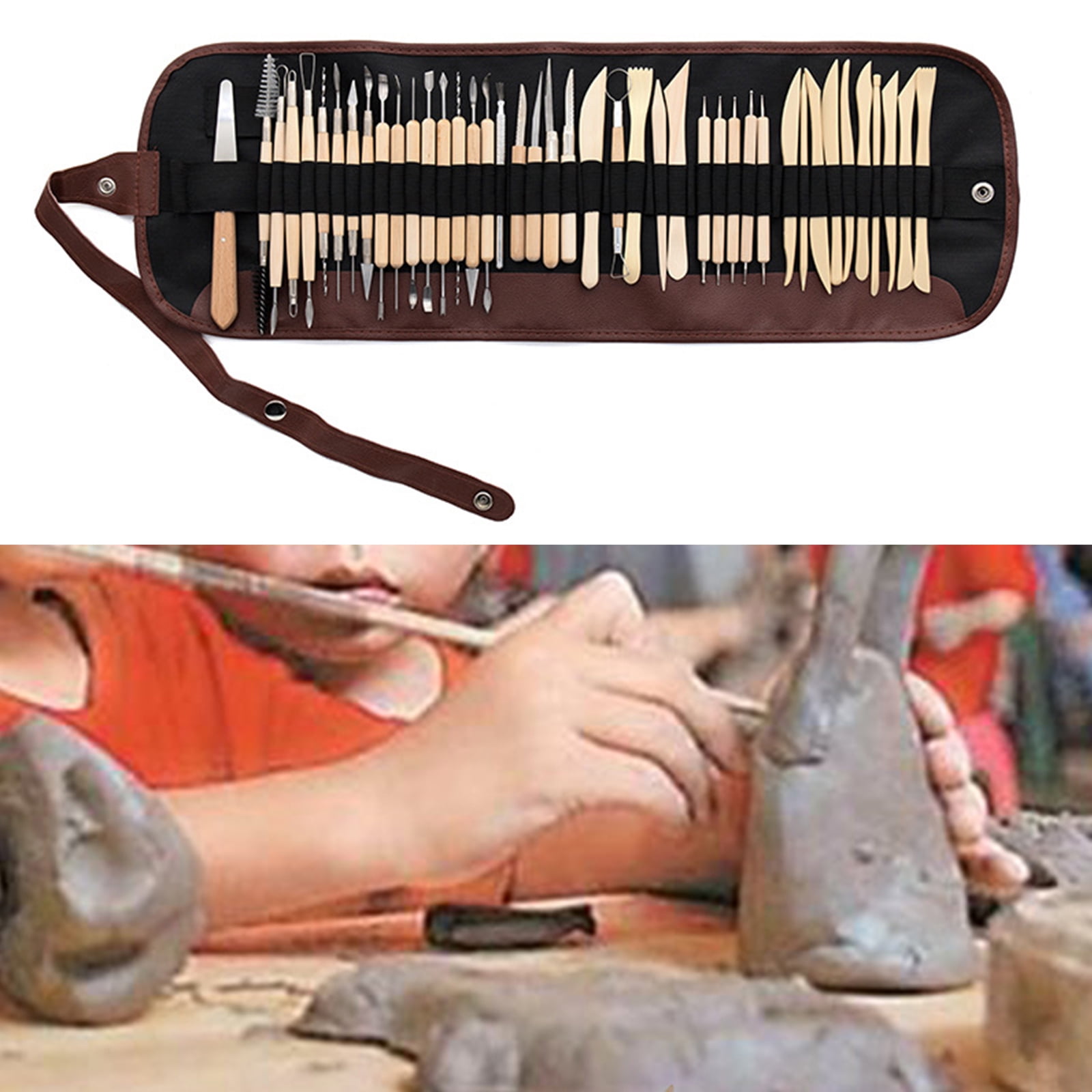 TINYSOME 42pcs DIY Clay Sculpture Pottery Tool Carving Point Drill Pen Ceramics Sculpting