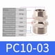 thumbnail image 2 of 3pcs accesorios neumáticos accesorios de aire PC 4-M5 4 6 8 10 12 14 16mm Hilo 1/8 3/8 1/2 "1/4 "BSP Conector rápido para conectores de tubos de manguera, 2 of 7