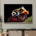 thumbnail image 2 of wall26 Canvas Print Wall Art Motorcycle Rider Makes a Turn Sports Athletes Photography Realism Contemporary Scenic Urban Multicolor Ultra for Living Room, Bedroom, Office - 12"x18", 2 of 5
