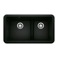 thumbnail image 2 of Blanco 402322 Ikon 33" Farmhouse Double Basin Silgranit Kitchen Sink - Grey, 2 of 6