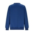 thumbnail image 5 of Sexlip Casual Loose Knit Jacket Long Sleeve Zipper Blouse Hoodies with Pocket Stylish Baseball Collar Lightweight Sweatshirt for Women Daily Wear Spring Fall Blue S, 5 of 6