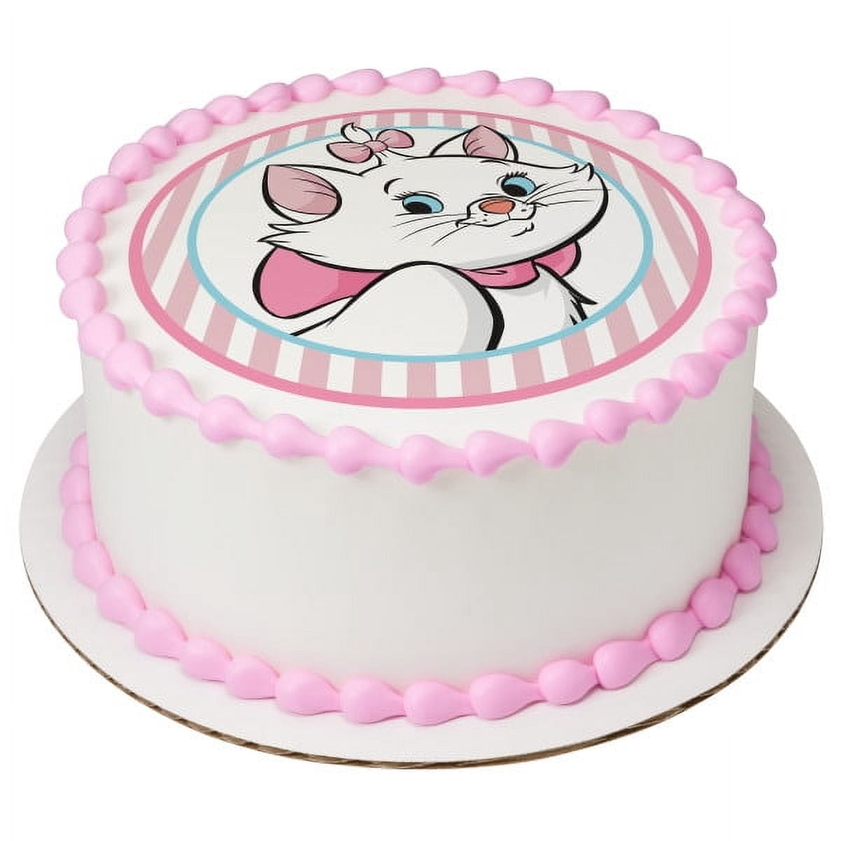 Disney Aristocats Marie 8" Round Edible Cake Topper ~ Can be used on 8", 9" or 10" Cakes