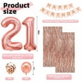 thumbnail image 4 of Happy Greetings 21st Birthday Decorations, Rose Gold Decor for Girl Women, 44 Count, 4 of 8