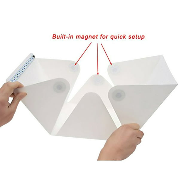 Folding Studio Portable Lightbox Photography Studio LED Light Soft Box Tent Kit for Camera Photo Background - Walmart.com
