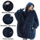 thumbnail image 2 of Suéter con capucha de invierno para mujer, manta polar de gran tamaño con mangas, Bolsillo grande, cálida y gruesa, bata de TV para pareja, 2 of 4