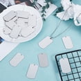 30PCS 201 Stainless Steel Rectangle Stamping Blank Tag Pendants ...