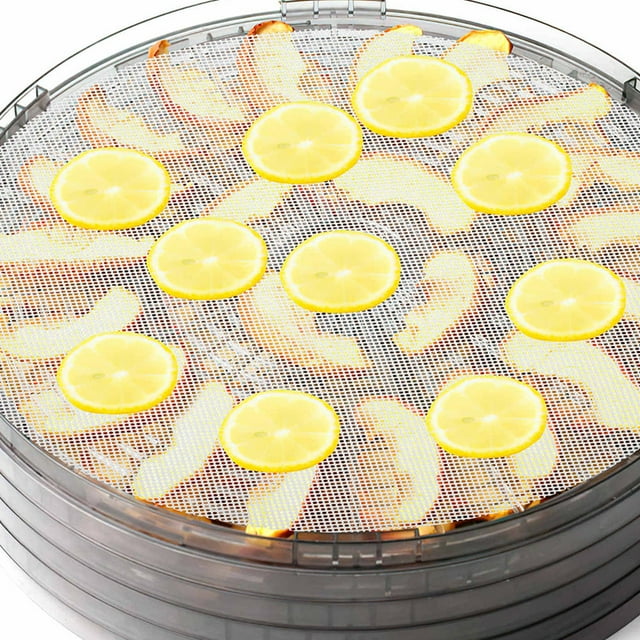Mobutofu 10 Pcs Feuilles de Déshydrateur en Silicone Rondes Résistantes à l'Usure pour Séchage de Fruits