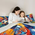 thumbnail image 5 of Castle Fairy Teens Soccer Gamer Bedding Comforter Set 2pcs,Graffiti Splash Ball Game Twin Comforter Sets Microfiber,Sport Football Breathable Bedding Set,Breathable Home Decor,Reversible, 5 of 8