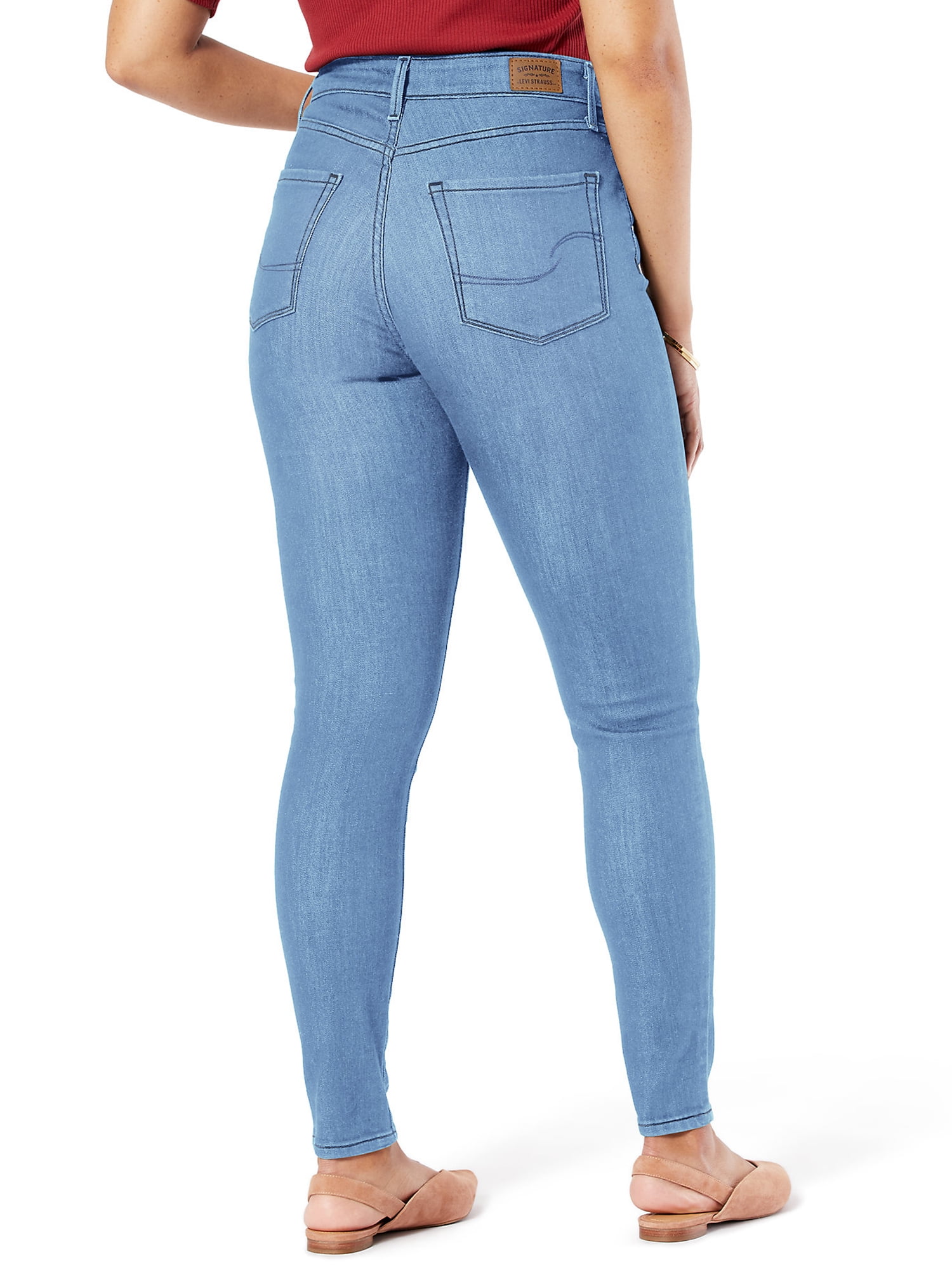 Signature by Levi Strauss & Co. Women's High Rise Skinny Jeans - Walmart.com