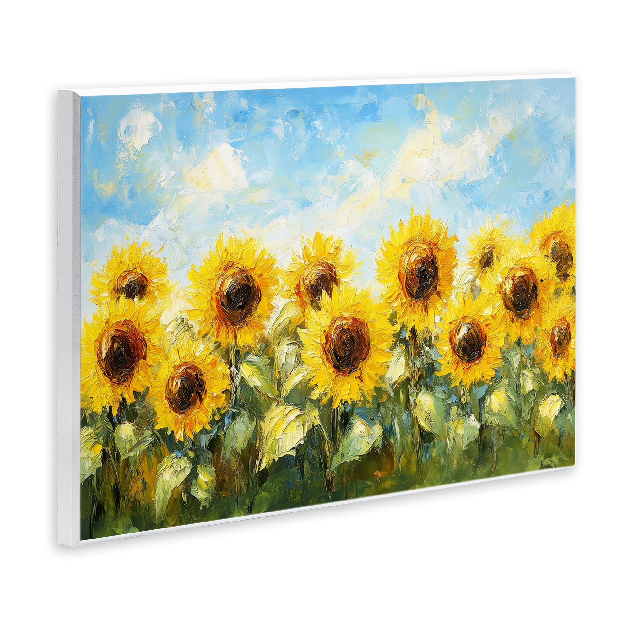 Stupell Industries Impressionist Sunflowers Horizon Wall Plaque Art, design by Petal Prints Design