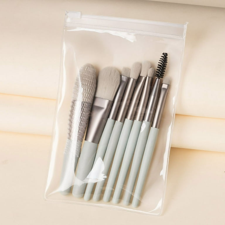 Kokovifyves Beauty & Personal Care 8pcs Mini Makeup Brush Set Foundation Powder Concealers Eye Shadows Blush Cosmetic Brushes with Storage Bag Small