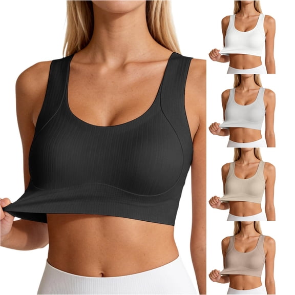Sunshuilll Big & Tall Seamless Comfort Push Up Non Wired Lifting Sagging Everyday T Shirt Bras, XL, Black