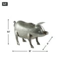 thumbnail image 3 of Brown Galvanized Iron Pig Sculpture in Silver/Gray, 3 of 3