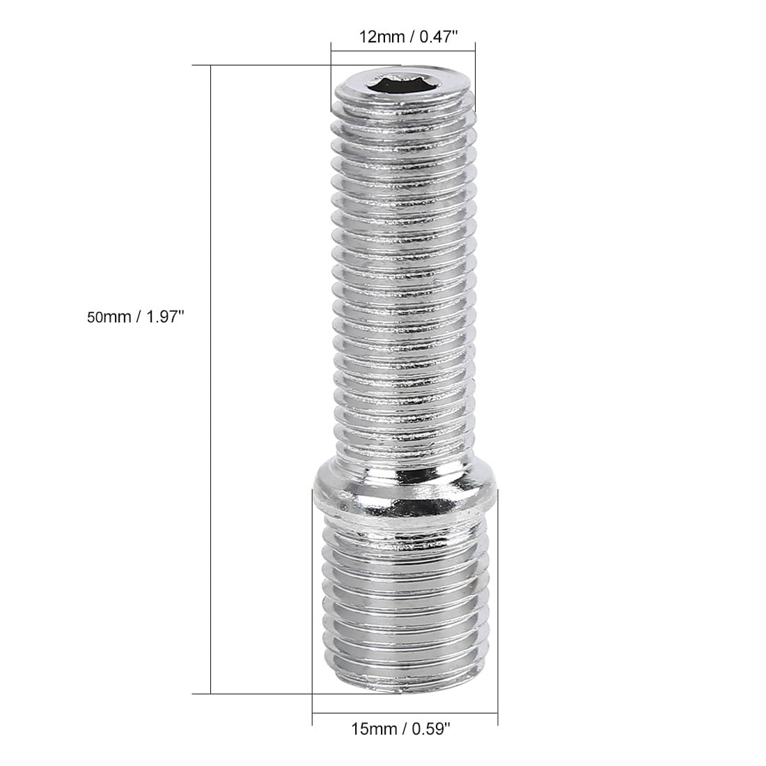Unique Bargains 20pcs 50mm M14 x 1.5 to M12 x 1.5 German Vehicle Wheel Stud Bolts