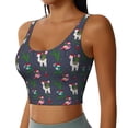 thumbnail image 2 of Fotbe Christmas Party Pattern Womens' Sports Bra Longline Wirefree Padded with Medium Support Sports Moisture-Wicking Workou Vest,Tank Top-X-Large, 2 of 7