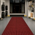 thumbnail image 2 of KOLOKO Garage Floor Carpet with Rubber Backing Heavy Duty Indoor Outdoor Thickened Non-Slip Utility Mat Resistant for Gym Patio Porch Basement, Red Striped, 6'x20' Roll, 2 of 7