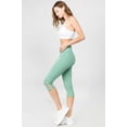 thumbnail image 2 of Women's Active Lattice Capri Cutout Workout Leggings - DUSTY JADE, M, 2 of 4