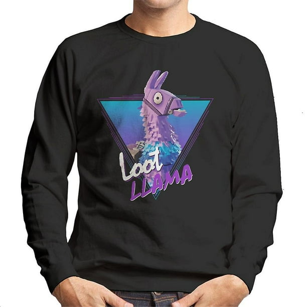 Fortnite Purple Loot Llama Portrait Men s Sweatshirt Walmart