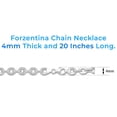 thumbnail image 3 of SuperJeweler 925 Sterling Silver Forzentina 4mm Chain Necklace, 20 inches for Women, 3 of 3