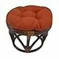 thumbnail image 3 of International Caravan Rattan Ottoman with Outdoor Fabric Cushion -Cinnamon, 3 of 4
