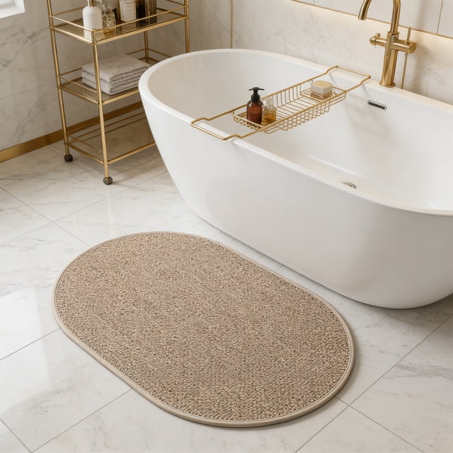 MTBLYS Felpudo de poliéster para entrada | Alfombra antideslizante para el hogar | Alfombra absorbente lavable a máquina para área de mascotas, sala de estar, cocina, baño - 40 x 60 cm, 1 unidad