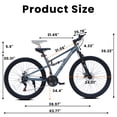 thumbnail image 6 of Ambifirner Mountain Bike for Adults, 24/26/27 Inch Adult Bike, Full Suspension Mountain Bike for Men Women, 21 Speed High-Carbon Steel Frame, Dual Disc Brakes, Adjustable Ergonomic Seat, 6 of 9