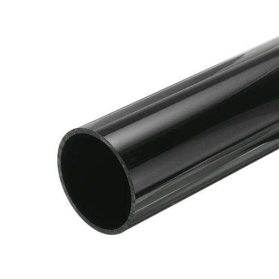 Uxcell Rigid Round Pipe Black High Impact for Water Pipe 2.24 x 2.48"
