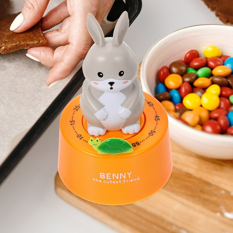 DECORNIJIA Kitchen Mechanical Egg Timer Countdown Timer Orange