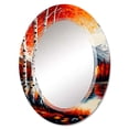 thumbnail image 2 of DESIGN ART Designart 'Red And Orange Birch Trees By The Lake VI' Printed Landscape Lake Mountains Wall Mirror 24in.x36in., 2 of 5