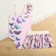 thumbnail image 4 of Girls' One Piece Swimsuit with Skirt Butterfly Print Bathing Suit 3-8 Years, 4 of 7