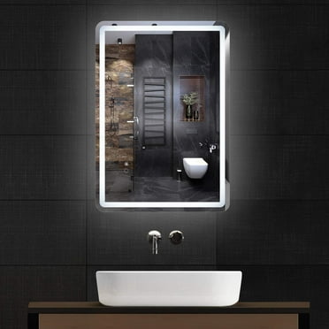 Round Touch LED Mirror Bathroom Vanity Mirror 20 Inch,3 Color 