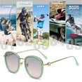 thumbnail image 5 of Round frame sunglasses, fashion sunglasses, trendy anti-ultraviolet glasses, made of PC - style:style3;, 5 of 5