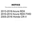thumbnail image 2 of CMX Rear Disc Brake Rotors and Ceramic Pads Kit for Car Honda CR-V Acura RDX K8C-102000, 2 of 11
