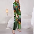 thumbnail image 3 of Fotbe Red-Eyed Tree Frog Pattern Long Sleeve Pajama Set for Women,Sleepwear Set,2-piece Loungewear Set,Soft PJs Comfy Nightwear with Pockets -Medium, 3 of 7