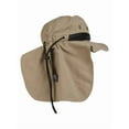 thumbnail image 3 of Top Headwear 4 Panel Large Bill Flap Sun Hat - Tan, 3 of 4
