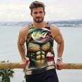 thumbnail image 6 of Salouo giant bass with big muscles for Men's Tank Tops,Sleeveless Muscle Shirts for Men Quick Dry Workout Tank Top Gym Muscle Tee Fitness Bodybuilding Sleeveless T Shirt-3X-Large, 6 of 7