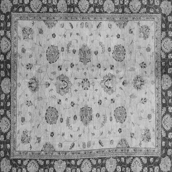 Ahgly Company Indoor Square Oriental Gray Traditional Area Rugs, 4' Square