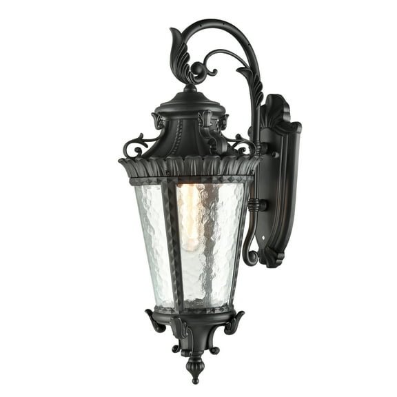Black Outdoor Wall Lantern Sconce Waterproof Porch Light Fixture 1-Light