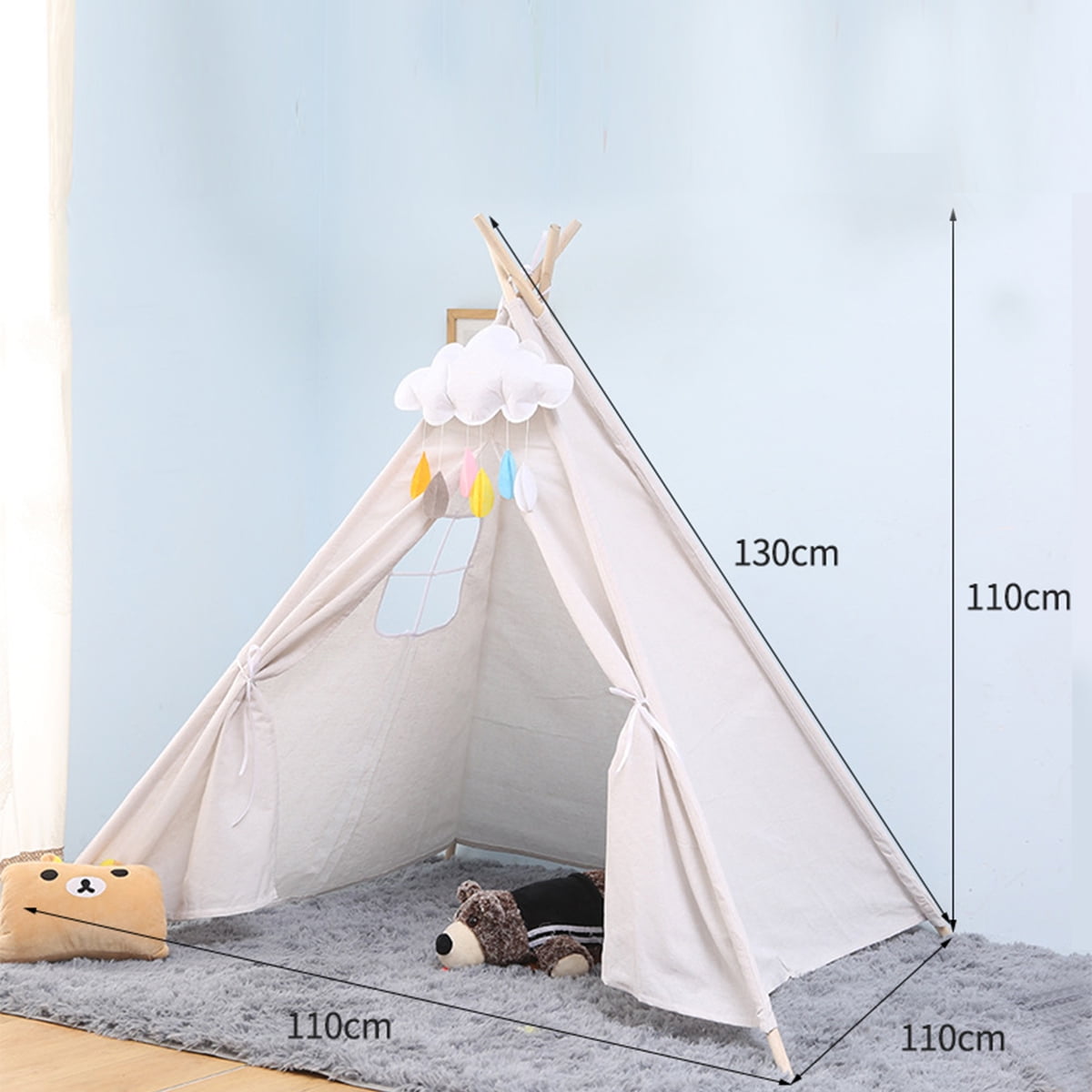 Large Teepee Tent American Kids Awesome Gift for to Explore Expanding Mind -