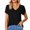 Black, variant on Sngxgn Women's Short Sleeve V-Neck Shirts Loose Casual Tee T-Shirt(Grey,XL)