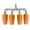 A, variant on Professional Rotating Hose Nozzle with 4Heads Aluminum Fittings Steel Frame for 1/4Inch Pipe Joints Heavy Duty