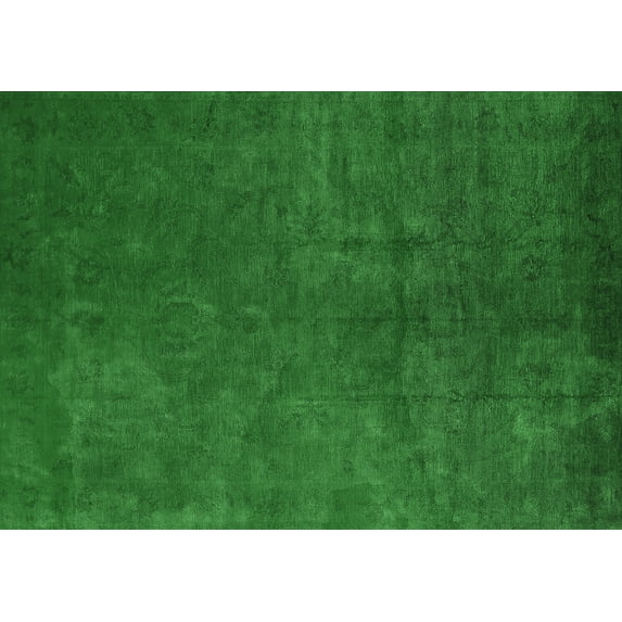 Ahgly Company Indoor Rectangle Oriental Emerald Green Industrial Area Rugs, 6' x 9'