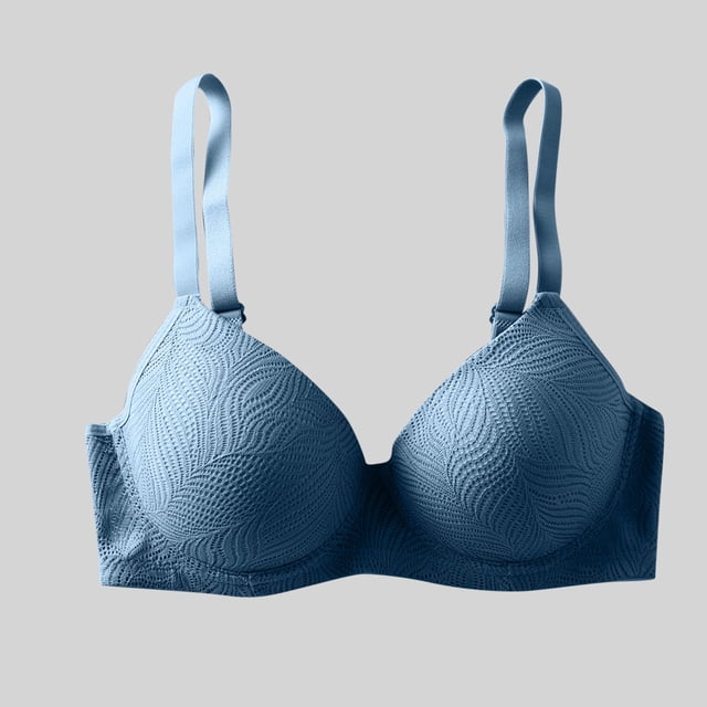 Women's Solid Color Backless Seamless Push-Up Bra with U-Shaped Back for Everyday Wear