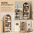 thumbnail image 6 of SinCiDo Tall Arched Bookshelf, 7-Tier Open Shelf Bookcase, Medium Density Fiberboard, 6 of 7