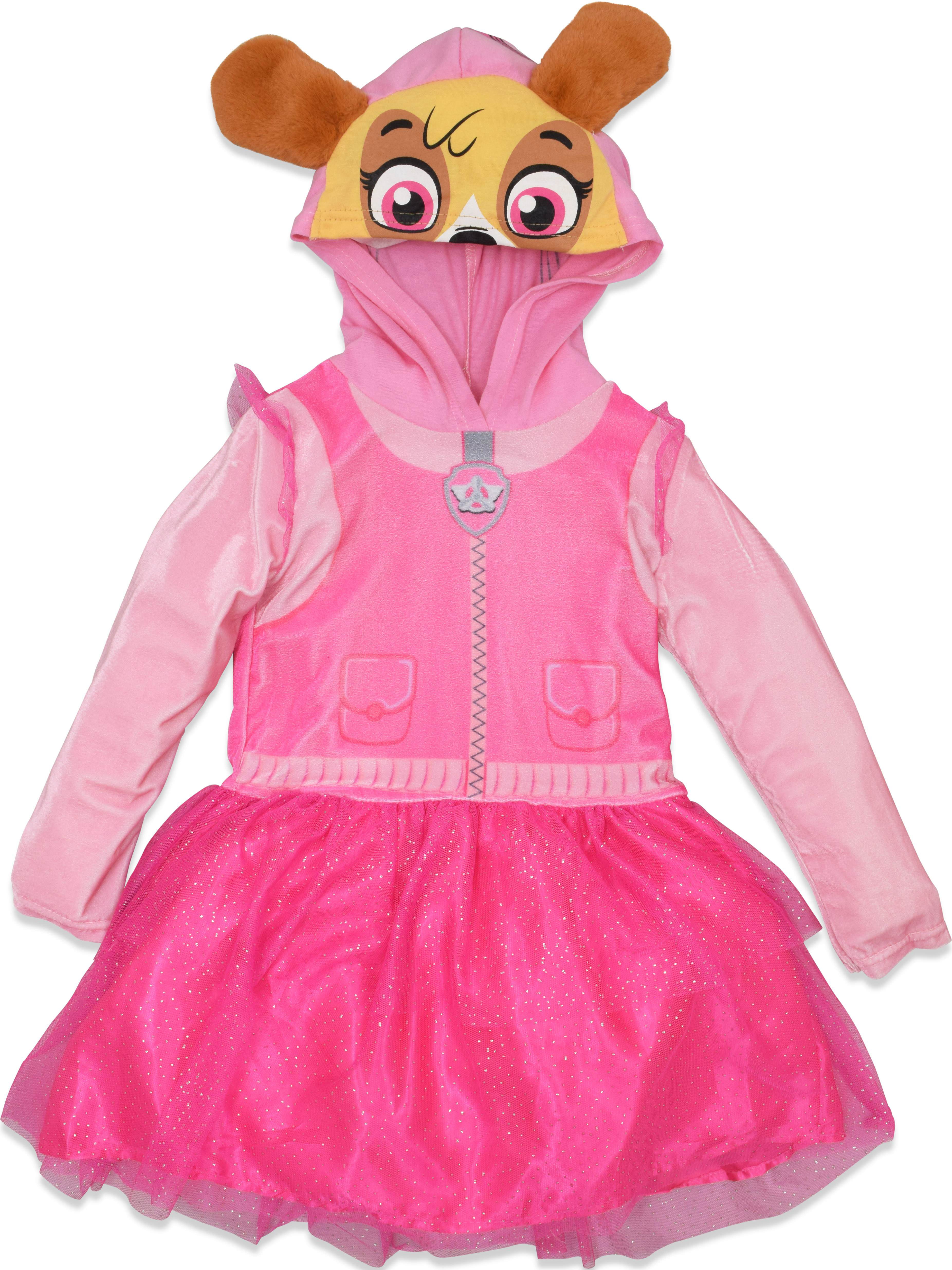 Paw Patrol Skye Girls Pink TuTu Party Dress Costume & Headband Set