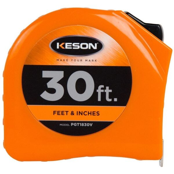 Keson 30 ft Tape Measure, 1 in Blade PGT1830V