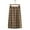 Khaki, variant on Women's Vintage Plaid Wool Skirts, Elegant Elastic High Waist Tartan Midi Pencil Skirts for 2025 Fall Winter