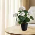thumbnail image 4 of FeiFu Artificial Begonia Potted Plant Fake Flower Decor for Window Garden Yard Outdoor Indoor Ornament Home Decor Artificial Flowers White Free Size, 4 of 5